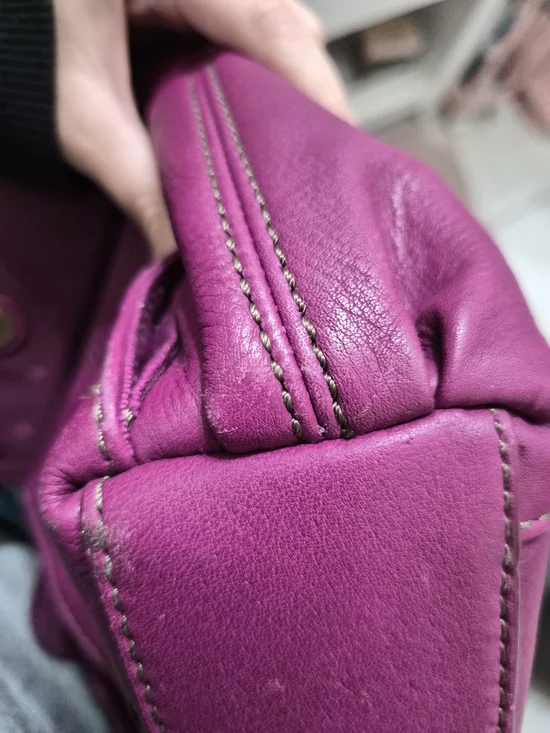 Fossil Fuchsia Leather Crossbody Bag - Picture 5 of 7